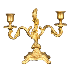 Antique French Rococo Gilt Bronze Candelabra