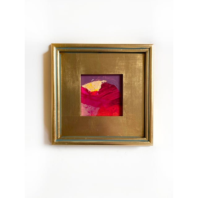"Canyons" Pair of Framed Mini Paintings by Jessalin Beutler For Sale - Image 4 of 4