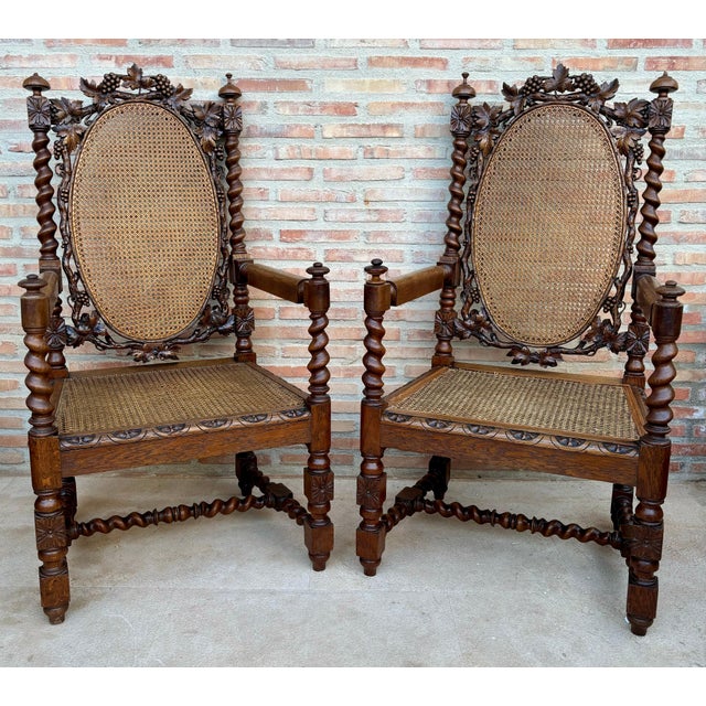Walnut French Armchairs, 1890s, Set of 2 For Sale - Image 17 of 18