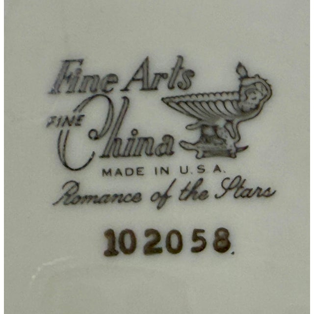 Fine Arts Furniture Co. 1950s Mid-Century Modern Atomic China Complete Set for Four Romance of the Stars by Fine Arts - 20 Pieces For Sale - Image 4 of 10