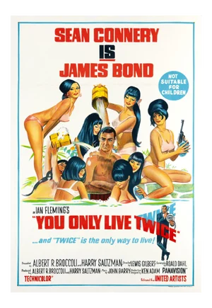 James Bond You Only Live Twice Original Vintage Movie Poster, Australian, 1967