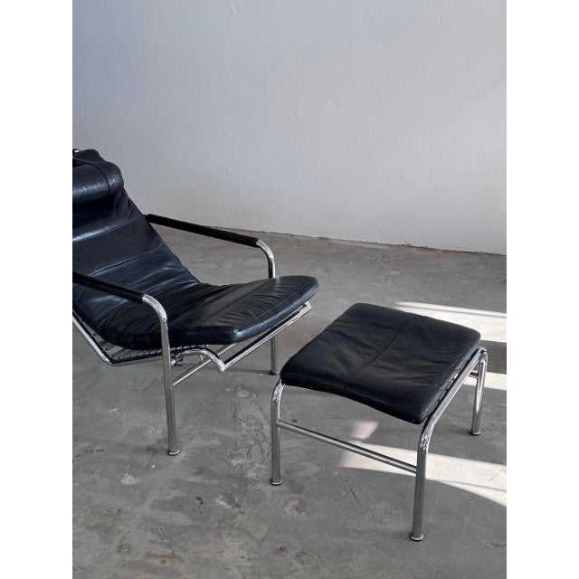 Genni Chair in Leather and Chrome by Gabriele Mucchi for Zanotta, 1970s For Sale - Image 16 of 17