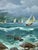 Blue Oil Painting the Beginning of a Storm at Sea Yuriy Suprunchuk For Sale - Image 8 of 11