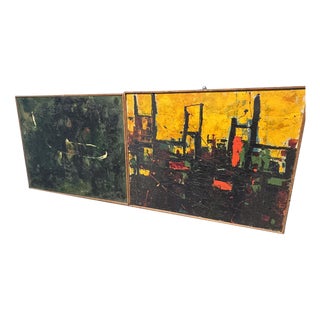 Gaetano Alibrandi, Landscape Paintings, 1961, Oil on Canvas For Sale