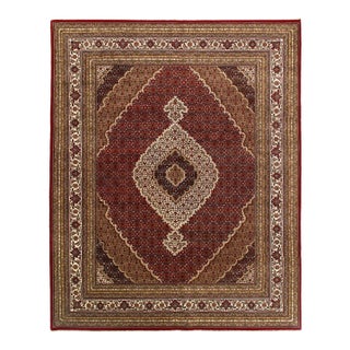 Pasargad DC Genuine Tabriz Fish Design Silk & Wool Pile Rug For Sale