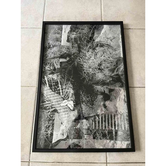 "Shards of Long Memories" , Mix Media , 2018 , A unique piece , 1/1 + black wood frame Photo collage combined with ink...