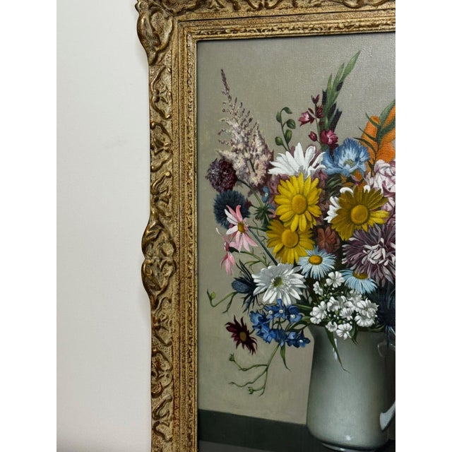 “Mary’s Garden” Scottish Wildflower Still Life Oil Painting by Dan Ferguson Roi (1910–1992) For Sale - Image 4 of 15