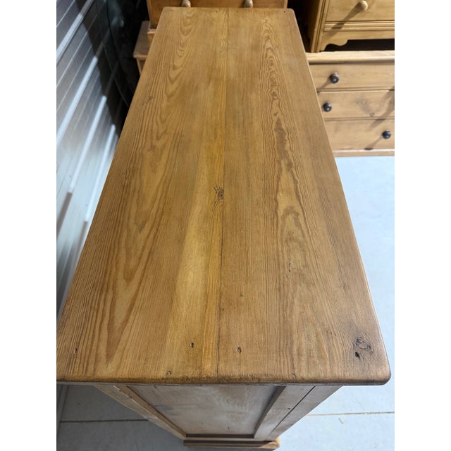 Antique Pine Two Door Cupboard With Two Shelves From England For Sale - Image 12 of 18