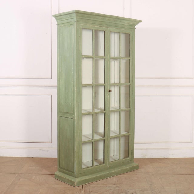 19th Century English Glazed Display Cabinet, 1890s For Sale - Image 9 of 12