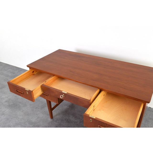 Mid-Century Modern Danish Executive Desk in Teak, 1960s For Sale - Image 18 of 18