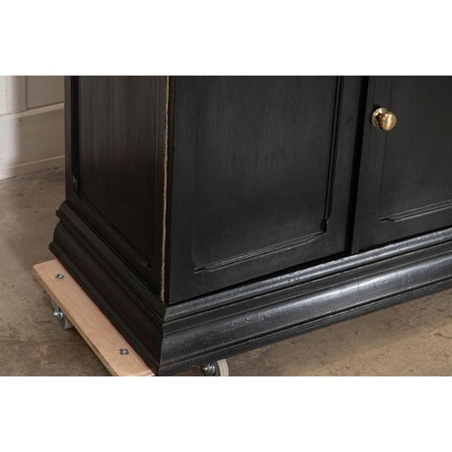 19th Century French Ebonised Fruitwood Housekeepers Cupboard, 1880 For Sale - Image 16 of 18