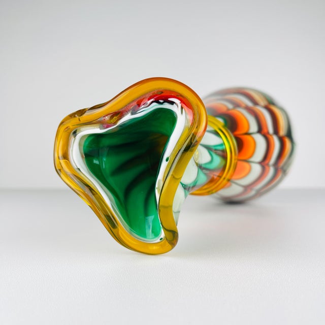Green Vintage Italian Murano Vase, 1970s For Sale - Image 8 of 13
