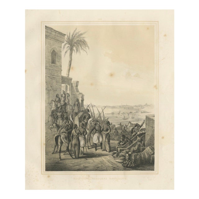 Egyptian Regular Cavalry on the Nile, 1846, Paper For Sale