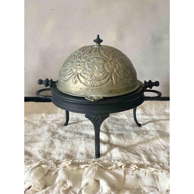Black Vintage Moroccan Wabi-Sabi Retractable Food Warmer, 1970s For Sale - Image 8 of 9