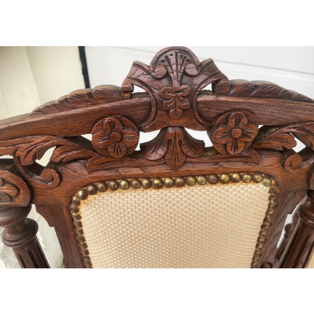 Neo-Renaissance Carved Wooden Chairs from Befos, 1880s, Befos, Set of 4 For Sale - Image 14 of 18
