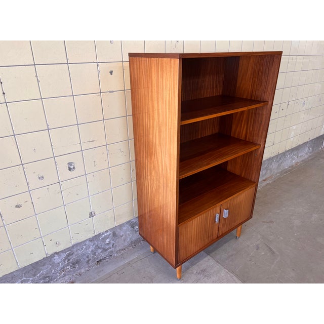 Brown Vintage Belgian Bookcase, 1960s For Sale - Image 8 of 11