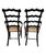 Early 21st Century Jonathan Charles Fine Furniture JC-Edited-Casually Country Black “Yoke” Ladder Back Armchairs-Set of 2 For Sale - Image 5 of 9