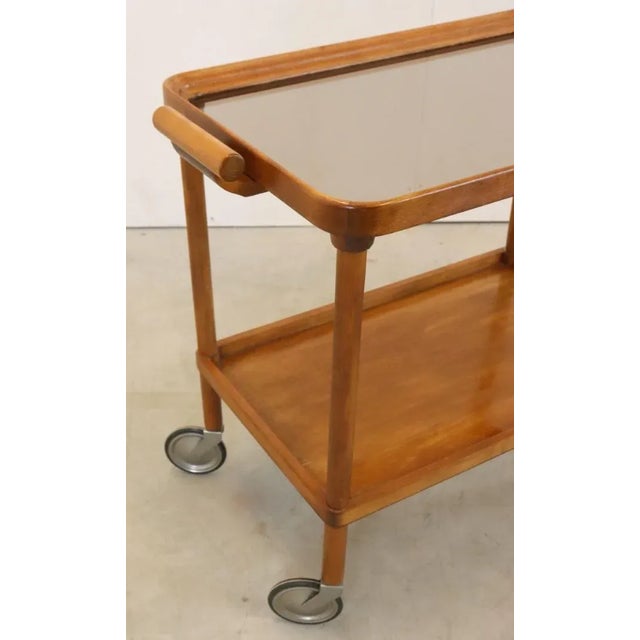 Brown Vintage Trolley in Wood For Sale - Image 8 of 10