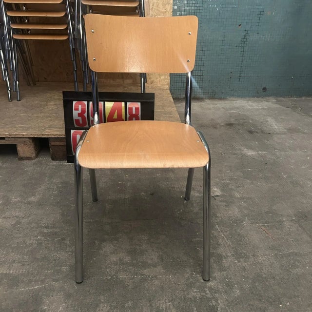 Dutch University Stacking Dining Chair For Sale - Image 3 of 4