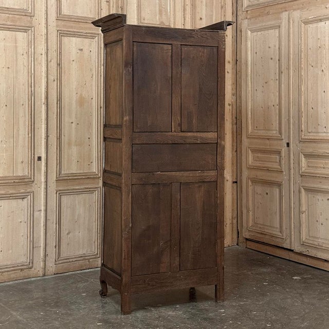 19th Century Country French Oak Bonnetière ~ Petite Armoire For Sale - Image 18 of 18
