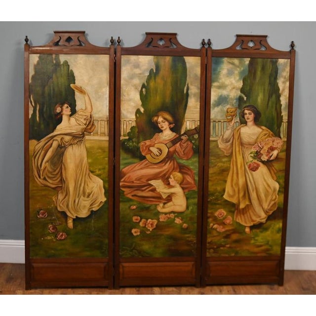Victorian Three-Panel Room Divider For Sale - Image 5 of 5