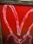 Abstract Red Bunny Painting by Hunt Slonem For Sale - Image 3 of 8