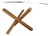 Aikidi Dinning Table 67 Inch Clear Glass and Canaletto Walnut Finish Leg For Sale