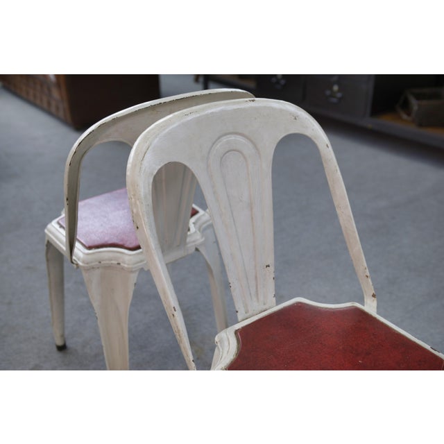 Maroon Set of Multipls Chairs by Joseph Mathieu, 1940s For Sale - Image 8 of 15