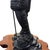 Japanese Samurai Bronze Tone Warrior Sculpture on Custom Wood Base 18" For Sale - Image 13 of 15