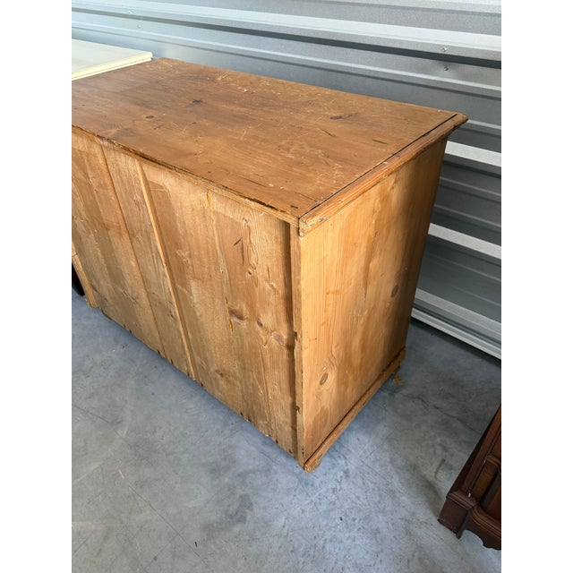 Brown Antique Pine Three-Drawer Chest With Fluted Detailing For Sale - Image 8 of 12