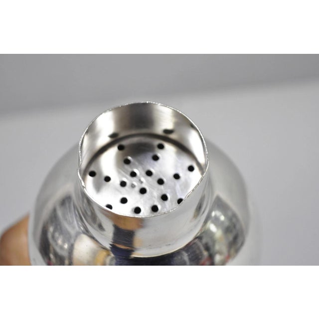 Vintage Wiskemann Belgium Art Deco Silver Plated Martini Cocktail Shaker Barware For Sale - Image 9 of 16