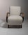 Chocolate 20th Century Czech Republic Deep Espresso Brown Upholstered Bench With Wool Boucle Top For Sale - Image 8 of 11