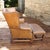 Tan Wingback Leather Armchair and Matching Ottoman by Classic Leather. For Sale - Image 8 of 12