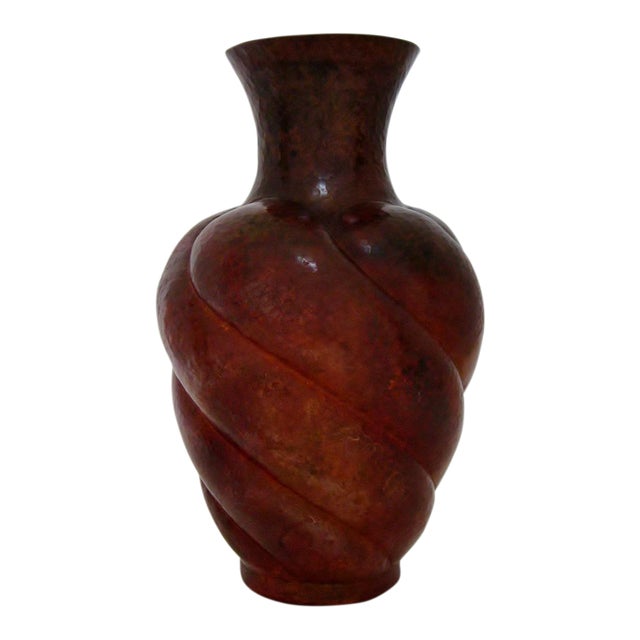 Mexican Hammered Copper Vase Chairish