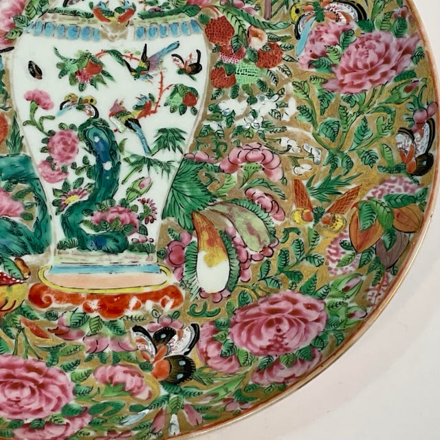 Chinese Antique Canton Famille Rose Medallion Porcelain Tray 19th Century For Sale - Image 11 of 13