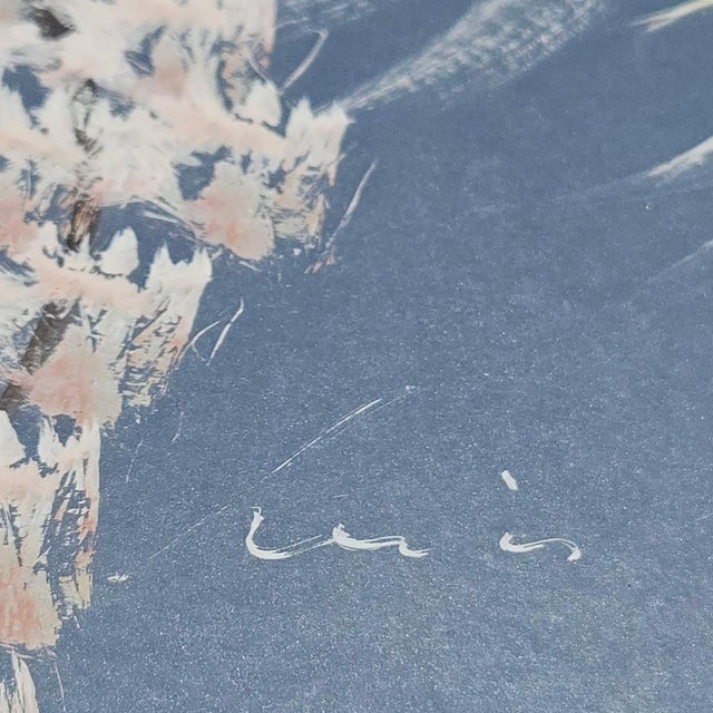 Mid‑Century Bird Painting on Silver Board – Vintage Gold Frame Artwork For Sale - Image 10 of 10