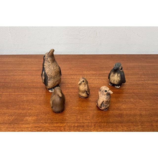 Mid-Century German Studio Pottery Penguin Figurines from Worspweder Keramik, 1960s, Set of 5 For Sale - Image 12 of 15
