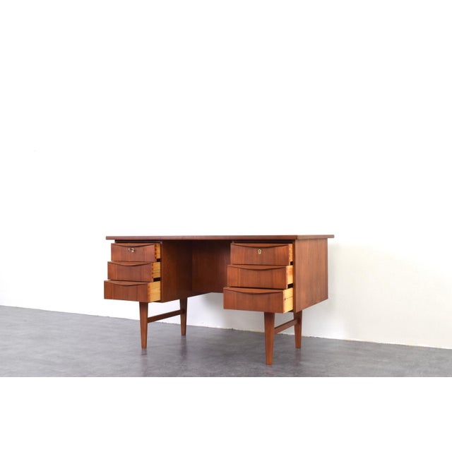 Mid-Century Modern Danish Teak Executive Desk, 1960s For Sale - Image 13 of 18
