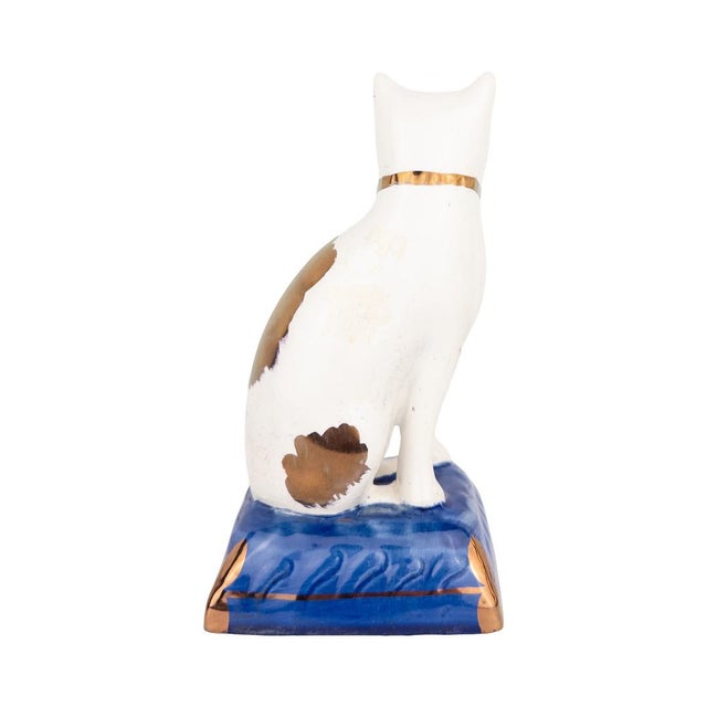Ceramic 19th Century English Staffordshire Pottery Cat Pair For Sale - Image 7 of 10