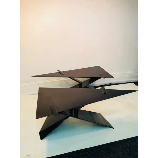 Mid-Century Modern Mid 20th Century Grete Jalk Modernist Bentwood Triangular End Tables - A Pair For Sale - Image 3 of 9