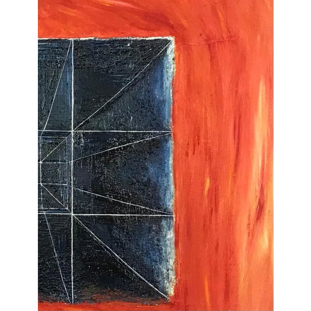 L. P. Dean, Geometric Composition, Oil Paint on Paper and Canvas For Sale - Image 5 of 8