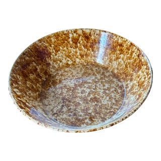 Bennington Splatter-Pattern Large Bowl From the 1930s For Sale