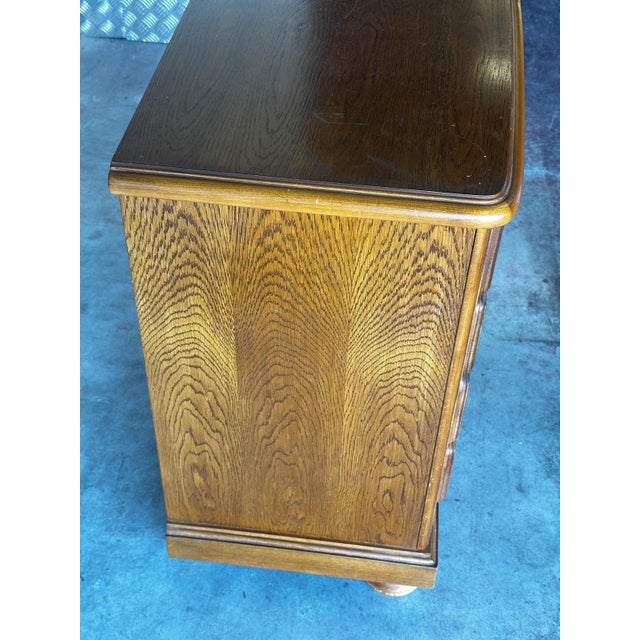 Mid-Century Oak Chest of 4 Drawers, 1950s For Sale - Image 17 of 18