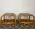 Mid-Century Modern Italian Bamboo and Rattan Side Tables with Smoked Glass, 1950s, Set of 2 For Sale - Image 4 of 18