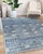 5x8 Hand-Knotted Wool Linear Blue Blocks Geometric Modern Carpet Rug For Sale - Image 12 of 12