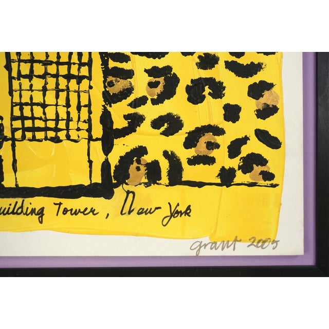 2000 - 2009 Vintage Pop Art Style Chrysler Building and Leopard by Marc Foster Grant For Sale - Image 5 of 8