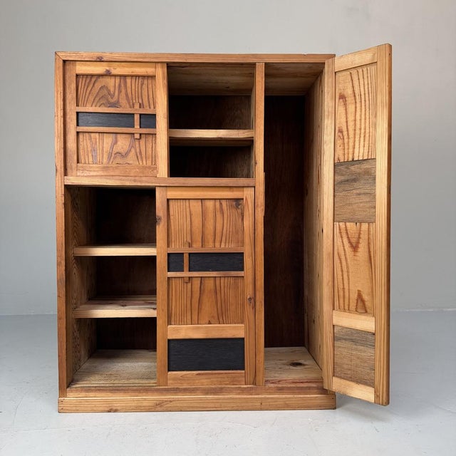 1960s Mid-Century Japanese Storage Cabinet in Sugi Wood, 1960s For Sale - Image 5 of 12