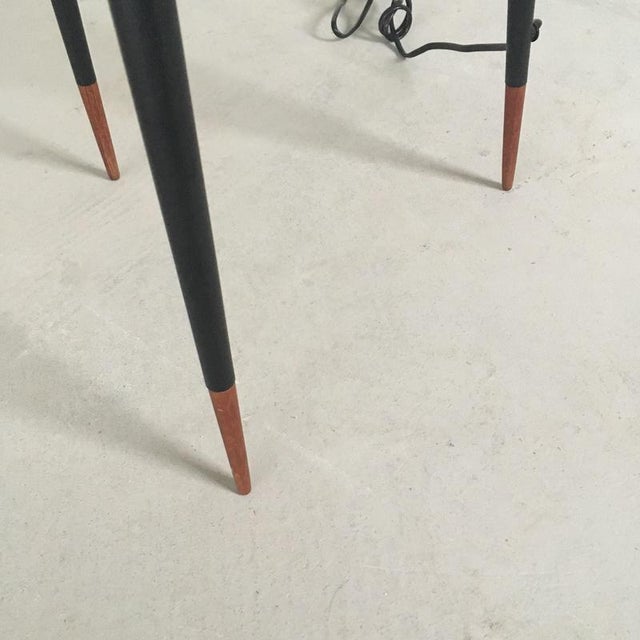 Metal Rocket Floor Lamps in Hand Blown Opal Glass by Svend Aage Holm Sørensen, 1950s, Set of 2 For Sale - Image 7 of 9