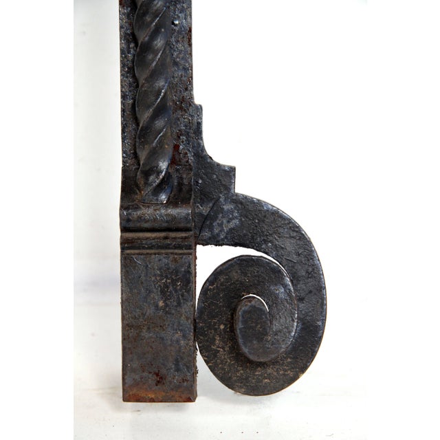 1900 - 1909 C.1900's Hand Wrought Iron Arts & Crafts Period Fireplace Surround For Sale - Image 5 of 12