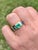 0.76CT Colombian Emerald and Inlaid Opal 14k Yellow Gold Ring, Size 7 For Sale - Image 4 of 6